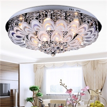 【洪强】现货大中小尺寸孔雀开屏led水晶灯客厅吸顶灯品质保证