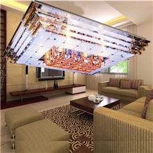 低压水晶灯平板吸顶灯长方形客厅灯高光LED灯具MD12097/18