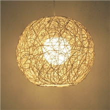 欧式田园简约现代时尚家居卧室灯饰藤编藤艺圆球餐厅吊灯30CM批发