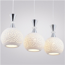 供应现代简约三头白色陶瓷餐厅吊灯支持混批