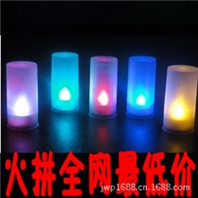 新手创业小成本生意专业生产发光玩具声控蜡烛七彩小夜灯特价