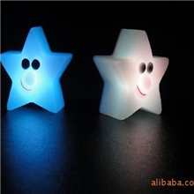 小夜灯批发自动变色五角星七彩小夜灯自己工厂质量保证发货快