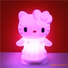 18地摊创富推荐产品站立kt猫七彩小夜灯自己工厂地摊货源45g