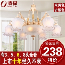 欧式灯具欧式吊灯饰客厅灯卧室铁艺复古仿古吊灯批发工厂家