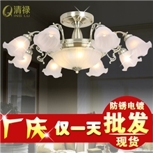 新款灯具批发铁艺电镀欧式吊灯,客厅卧室餐厅灯简约现代仿古灯饰