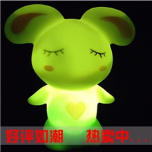 厂家供应/流氓兔七彩灯/七彩变色灯/七彩小夜灯/LED小夜灯七彩灯
