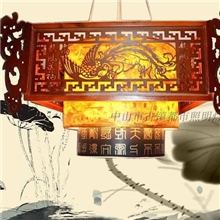 龙凤送福木艺羊皮仿古高档吊灯酒店会所工程包房灯具105