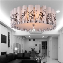 【5折优惠】灯饰代销小黑花灯饰pvc灯现代欧式客厅卧室吸顶灯