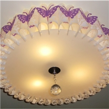 【5折优惠】LEDLamp灯饰紫蝴蝶PVC灯代销现代客厅卧室吸顶灯
