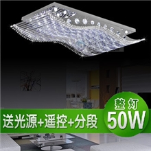 现代简约客厅灯LED吸顶灯长方形水晶灯时尚中式卧室餐厅灯具灯饰