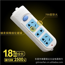 公牛插座GN-6061.8米3位新国标接线板公牛插线板排插公牛