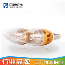 【SXUAN】3W5WLED蜡烛灯泡带导光柱LED蜡烛灯冲压老化