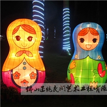 批量供应优质手工制作彩灯、花灯、灯会、中秋彩灯&mdash;&mdash;飘雪套娃