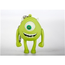 蟲不知小黄鸭大眼仔LED发声发光钥匙扣厂家直销小玩具促销礼品