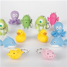 厂家直销蟲不知大眼仔LED发声发光钥匙扣新奇特小玩具促销礼品
