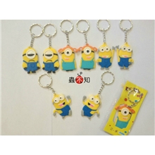 最新款神偷奶爸卑鄙的我双面硅胶钥匙扣包挂4款包包挂饰挂件