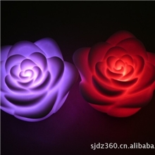 新款超时尚mini七彩玫瑰花小夜灯led变色小夜灯婚庆生日礼品灯