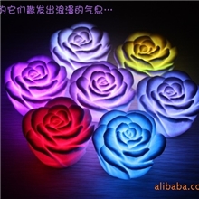 七彩玫瑰花小夜灯电子玫瑰花灯创意新奇特玫瑰花小夜灯