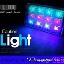 自行车山地车单车12LED尾灯安全警示灯七彩后尾灯骑行装备配件