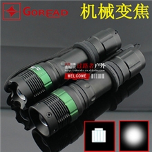 机械变焦手电筒18650和AAA电池二用手电筒调光手电筒CREEQ5