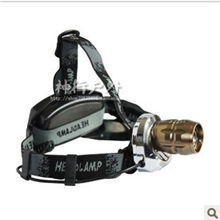 批发CREEQ5强光801充电头灯变焦露营钓鱼头灯