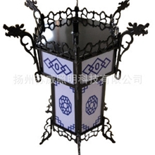 批量供应苏威牌仿古宫庭灯笼无极灯铝质六角龙头宫灯