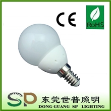 厂家直销陶瓷球泡灯3WE14球泡灯led灯泡节能灯超长寿质保2年