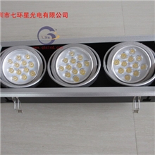 3头36wled格栅灯3*12W三头AR111斗胆灯[专业LED豆胆灯厂家]射灯