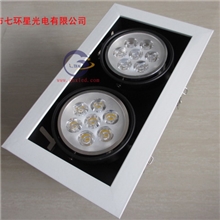 7W*2斗胆灯14WLED豆胆灯双头格栅灯led射灯象牙色白纯洁时尚直销