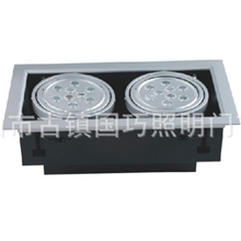 优质LED天花豆胆射灯、21W27WLED格栅灯、吸顶灯350*160mm开孔