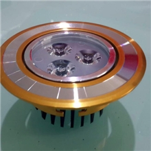 厂家直销2.0厚3W大功率CD条纹金色天花灯灯具外壳套件支架