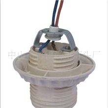 塑料灯头，灯座E27卡式半牙，外牙灯头