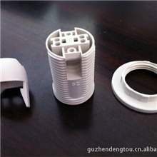 供应E27、E14灯头、灯座、塑料配件E14全牙(白色)