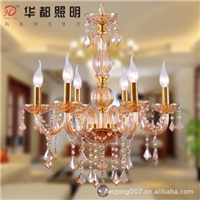 厂家水晶灯批发蜡烛水晶灯批发金黄色水晶灯批发