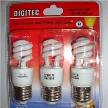 大量供应精美高效环保出口纯三基色粉吸塑装谜您小螺电子节能灯