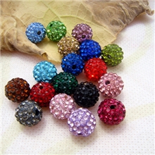 10MM香巴拉钻球DIY饰品配件6排钻陶泥钻球shambhala批发