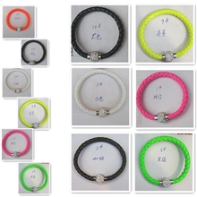 外贸热销编织PU皮绳手链软陶磁铁扣手链首饰品批发厂家直销