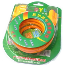 轩宇1.5米品字尾吸塑装黄色电源线大功率电源连接线