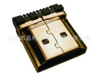 深圳连接器厂家专业生产HDMI接口19P高清接口MINI连接器