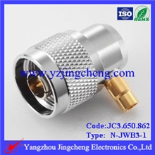 N-JWB3-1半刚电缆连接器，公头，弯式，接半刚半柔141线