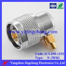 N-JWB2半刚电缆连接器，公头，弯式，接半刚半柔086线