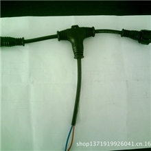 批发销售高品质LED防水接头T型两芯三通PVC材质加下支线接头