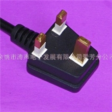 长期供应小英式注塑配线插头电源线