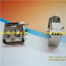 A母侧插短体卷边USB公母头USB母座USB2.0连接器USB插板