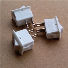 优质特小小开关KCD11二三脚2档白色10*15翘板开关电源开关