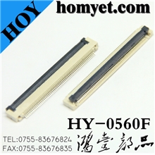 深圳厂家供应0.5间距连接器0.5-50pin掀盖/抽拉FPC连接器