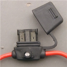 现货带LED灯保险丝座，LED汽车保险丝座，防水汽车保险座