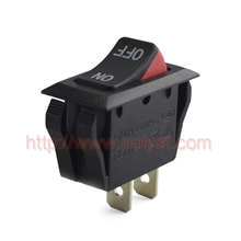 供应船形开关R-2-110-D2N-BBR二脚二档ON-OFF双色开关