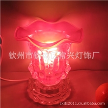 香熏灯玻璃香薰灯小水晶精油灯送香油五色可选018