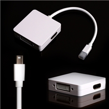 MiniDisplayPort转/minidptoHDMI+DVI+DP三合一转换器